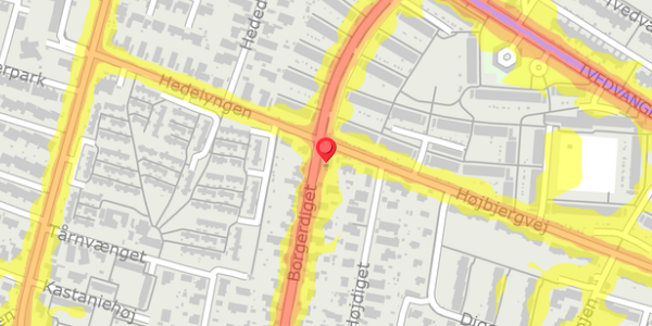 Trafikstøjkort på Borgerdiget 34, 2730 Herlev