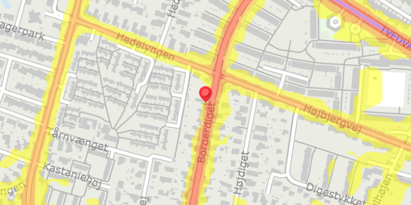 Trafikstøjkort på Borgerdiget 37, 2730 Herlev