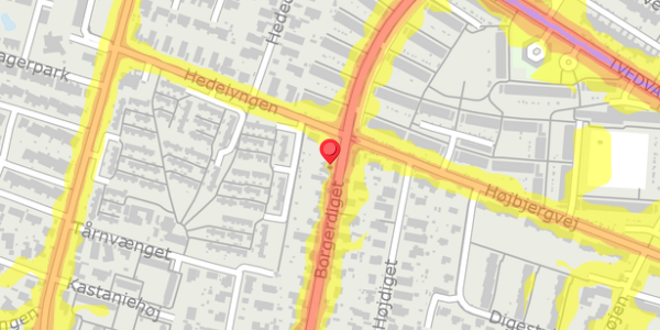 Trafikstøjkort på Borgerdiget 39B, 2730 Herlev