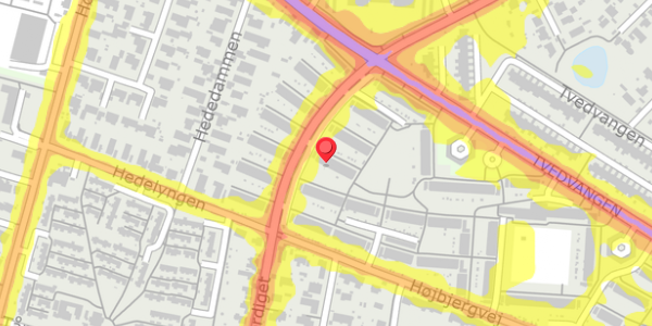 Trafikstøjkort på Borgerdiget 54A, 2730 Herlev
