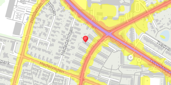 Trafikstøjkort på Borgerdiget 81A, 2730 Herlev