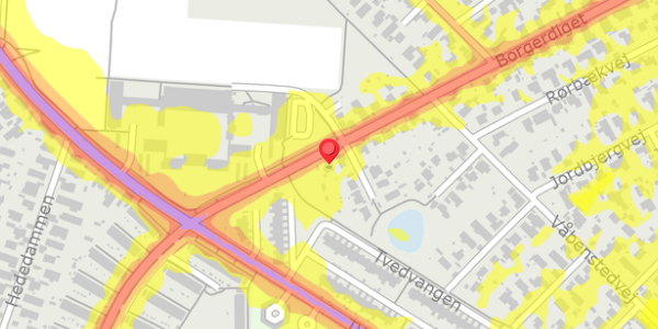 Trafikstøjkort på Borgerdiget 92, 2730 Herlev