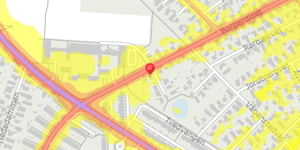 Trafikstøjkort på Borgerdiget 94, 2730 Herlev