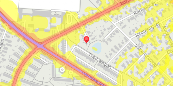 Trafikstøjkort på Borgerdiget 100, 2730 Herlev