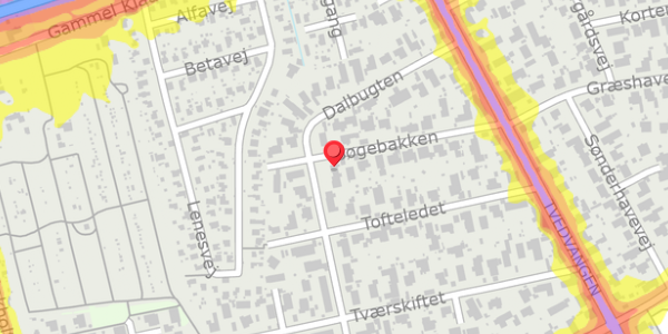Trafikstøjkort på Bøgebakken 21, . , 2730 Herlev