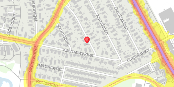 Trafikstøjkort på Dalbugten 3, 2730 Herlev