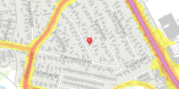 Trafikstøjkort på Dalbugten 10, 2730 Herlev