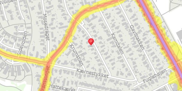 Trafikstøjkort på Dalbugten 13, 2730 Herlev