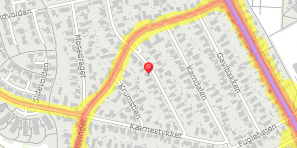 Trafikstøjkort på Dalbugten 17, 2730 Herlev