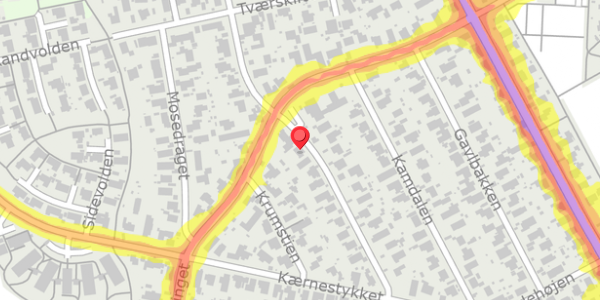 Trafikstøjkort på Dalbugten 21, 2730 Herlev
