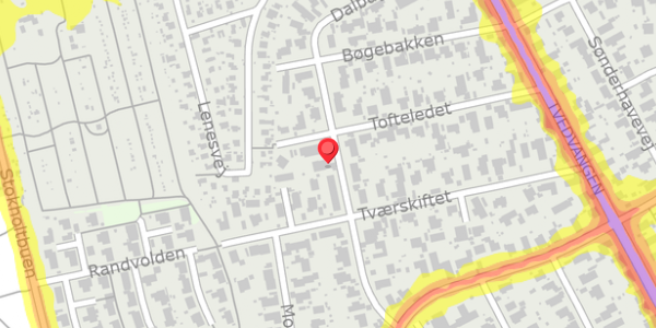 Trafikstøjkort på Dalbugten 43, 2730 Herlev