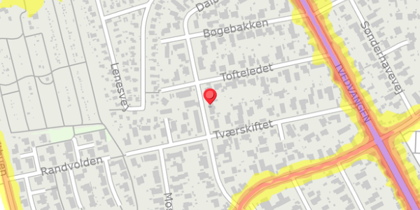 Trafikstøjkort på Dalbugten 44, 2730 Herlev