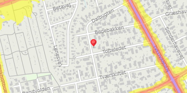 Trafikstøjkort på Dalbugten 48, 2730 Herlev