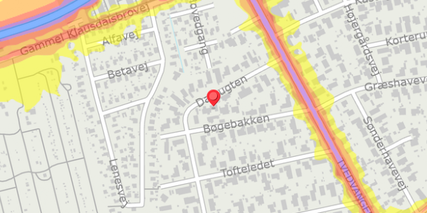 Trafikstøjkort på Dalbugten 58, 2730 Herlev