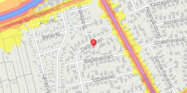 Trafikstøjkort på Dalbugten 60, 2730 Herlev