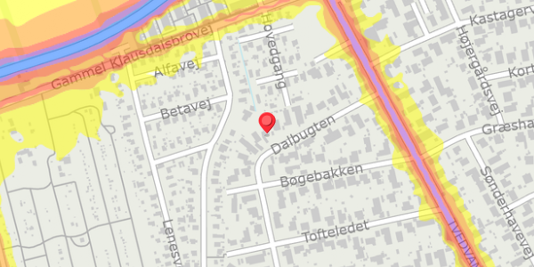 Trafikstøjkort på Dalbugten 61, 2730 Herlev
