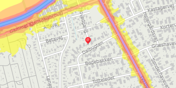 Trafikstøjkort på Dalbugten 65, 2730 Herlev
