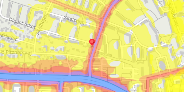 Trafikstøjkort på Digestykket 1, 2730 Herlev