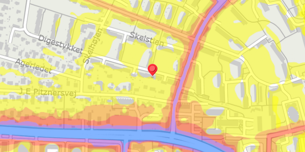 Trafikstøjkort på Digestykket 21, 2730 Herlev