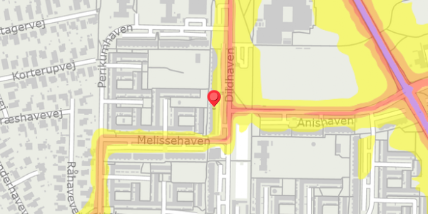 Trafikstøjkort på Dildhaven 21, 2. tv, 2730 Herlev