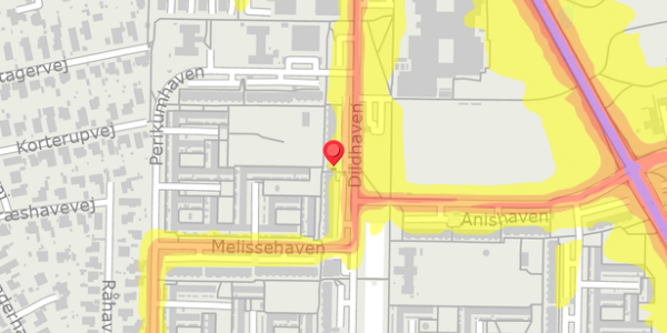 Trafikstøjkort på Dildhaven 27, 2730 Herlev