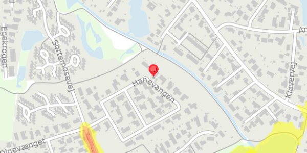 Trafikstøjkort på Hanevangen 21, 2730 Herlev