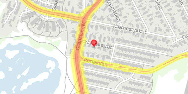 Trafikstøjkort på Hattekæret 21, 2730 Herlev