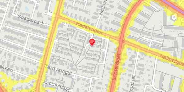 Trafikstøjkort på Hedelyngen 21, 2730 Herlev