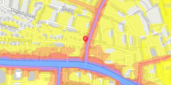 Trafikstøjkort på Vindebyvej 9, 2730 Herlev