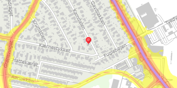Trafikstøjkort på Kamdalen 3, . , 2730 Herlev