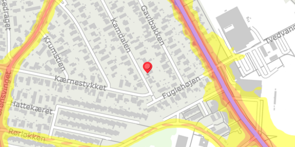 Trafikstøjkort på Kamdalen 8, . , 2730 Herlev