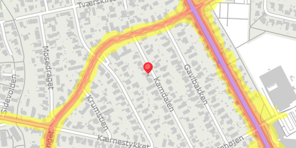 Trafikstøjkort på Kamdalen 23, . , 2730 Herlev