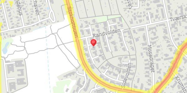 Trafikstøjkort på Randvolden 20, . , 2730 Herlev
