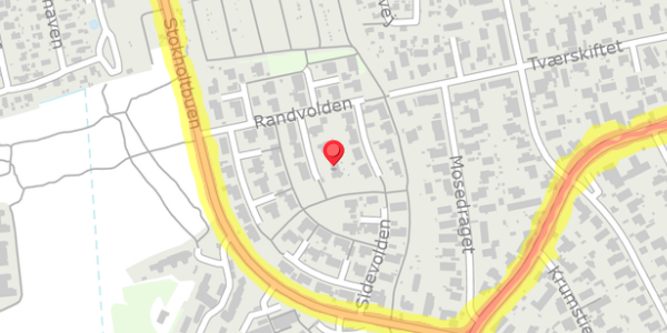 Trafikstøjkort på Randvolden 34, . , 2730 Herlev