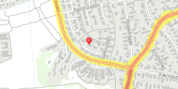 Trafikstøjkort på Sidevolden 15, 2730 Herlev