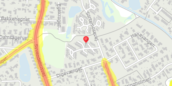 Trafikstøjkort på Sortemosevej 123, . , 2730 Herlev