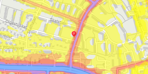 Trafikstøjkort på Vindebyvej 13, 2730 Herlev