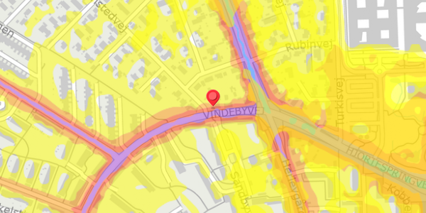 Trafikstøjkort på Vindebyvej 55A, . , 2730 Herlev