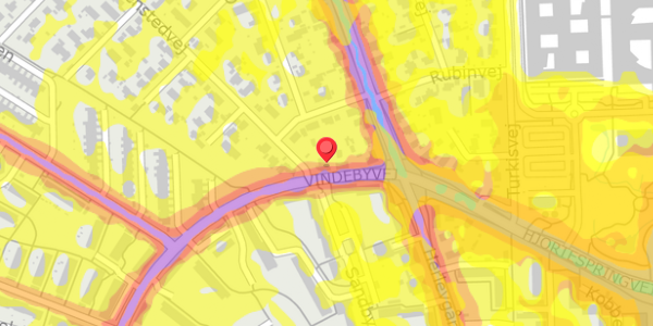 Trafikstøjkort på Vindebyvej 55D, 2730 Herlev