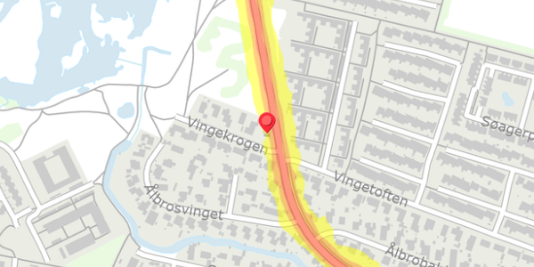Trafikstøjkort på Vingekrogen 2, 2730 Herlev