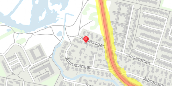 Trafikstøjkort på Vingekrogen 9, 2730 Herlev