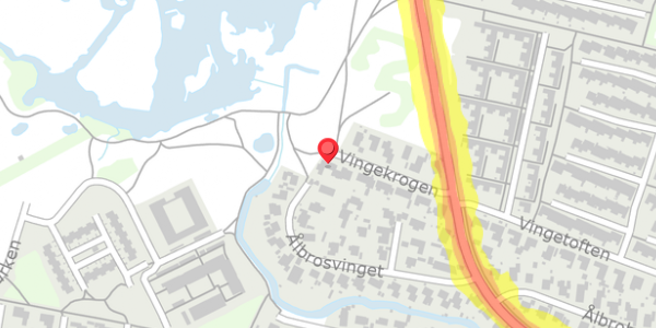 Trafikstøjkort på Vingekrogen 13, 2730 Herlev