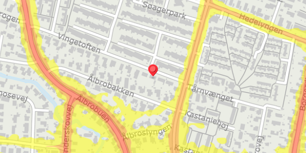 Trafikstøjkort på Vingetoften 7, 2730 Herlev