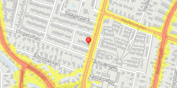 Trafikstøjkort på Vingetoften 12, 2730 Herlev