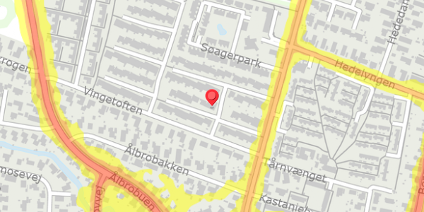 Trafikstøjkort på Vingetoften 20, 2730 Herlev