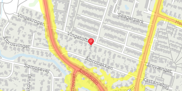 Trafikstøjkort på Vingetoften 21, 2730 Herlev