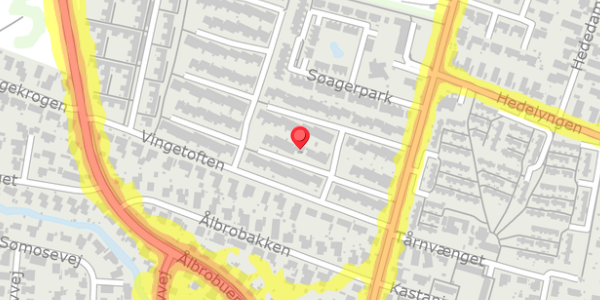 Trafikstøjkort på Vingetoften 24, 2730 Herlev