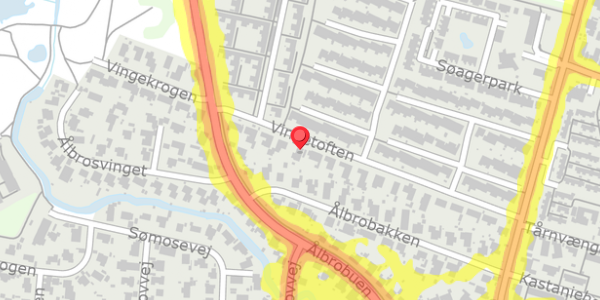 Trafikstøjkort på Vingetoften 27, 2730 Herlev