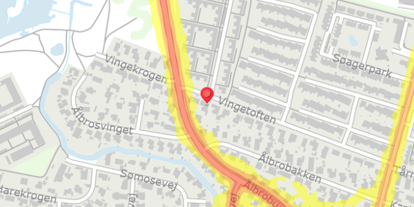 Trafikstøjkort på Vingetoften 33, 2730 Herlev
