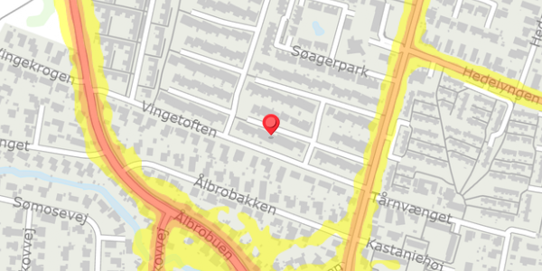 Trafikstøjkort på Vingetoften 38, 2730 Herlev